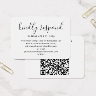 Réponse RSVP du code QR moderne et site Web