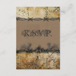 réponse RSVP du mariage campagnard occidental de f