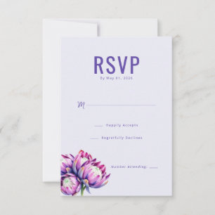 Réponse RSVP Fleur de Lavande Élégante