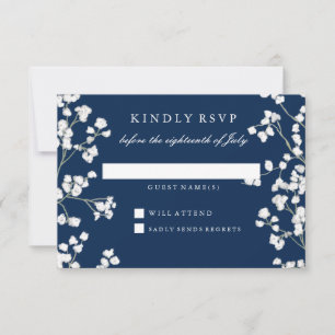 Réponse RSVP Mariage de la gerbe du bébé