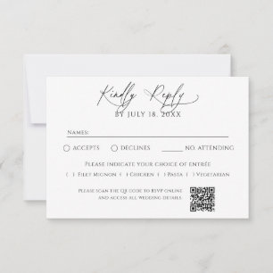 Réponse RSVP minimale par QR Code traditionnel