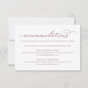 Réponse RSVP pour hébergement de mariage à l'hôtel