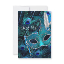 Réponse RSVP pour la soirée masquée bleu sarcelle 
