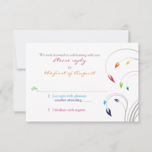 Réponse RSVP pour un mariage floral sur le thème d