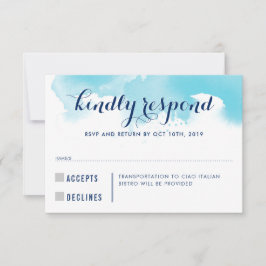 RÉPONSE RSVP RÉPONSE bleu watercolor enfants info