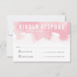 RÉPONSE RSVP RÉPONSE moderne aquarelle bleu rose