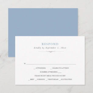 Réponse Simple Classique Bleu Poussiéreux Choix de