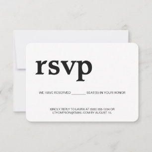 Réponse simple RSVP sans envoi de siège réservé pa
