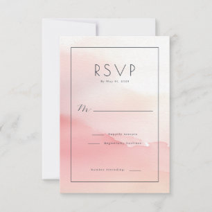 Réponse souhaitée Élégant aquarelle rose