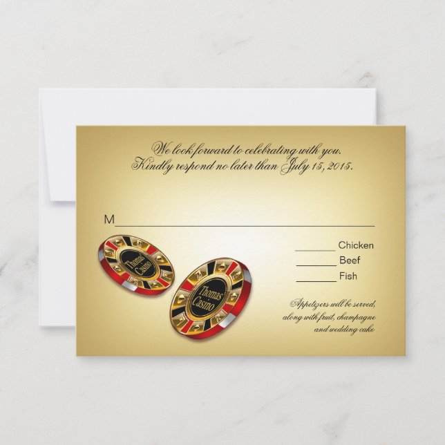 Réponse VIP RSVP Las Vegas | rouge (Devant)