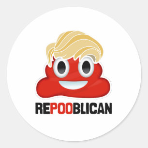 REPOOBLIKANISCHES EMOJI - -  RUNDER AUFKLEBER
