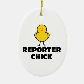 Reporter-Küken Keramik Ornament