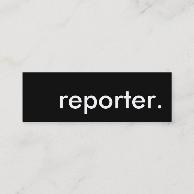 Reporter. Mini Visitenkarte (Vorderseite)