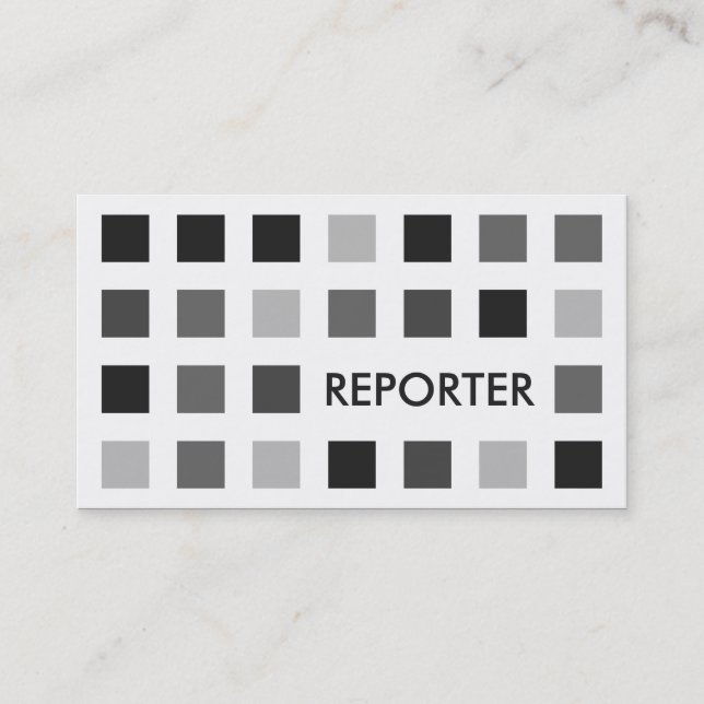 REPORTER (Mod-Quadrate) Visitenkarte (Vorderseite)