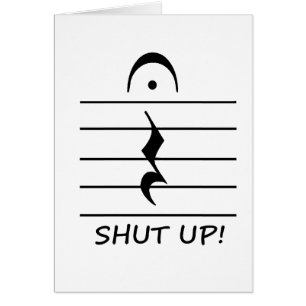 Repos de notation musicale avec fermé