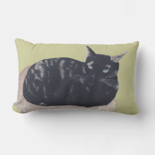 Repose Tortoise Shell Peinture Chat Coussin person