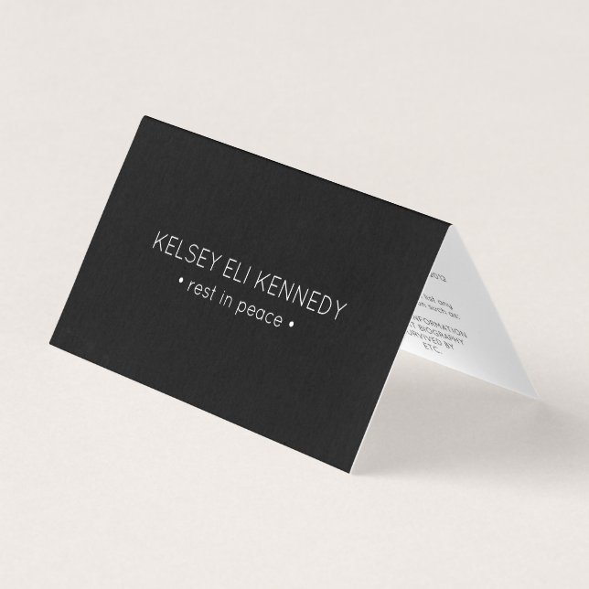 reposer en paix plié (Front)