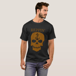 Reppin' The East Coast Skull Leuchtturm Route T-Sh T-Shirt