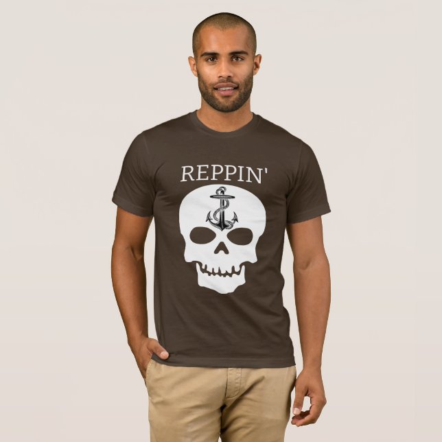 Reppin' The East Coast Skull Lighthouse Route T-Shirt (Vorne ganz)