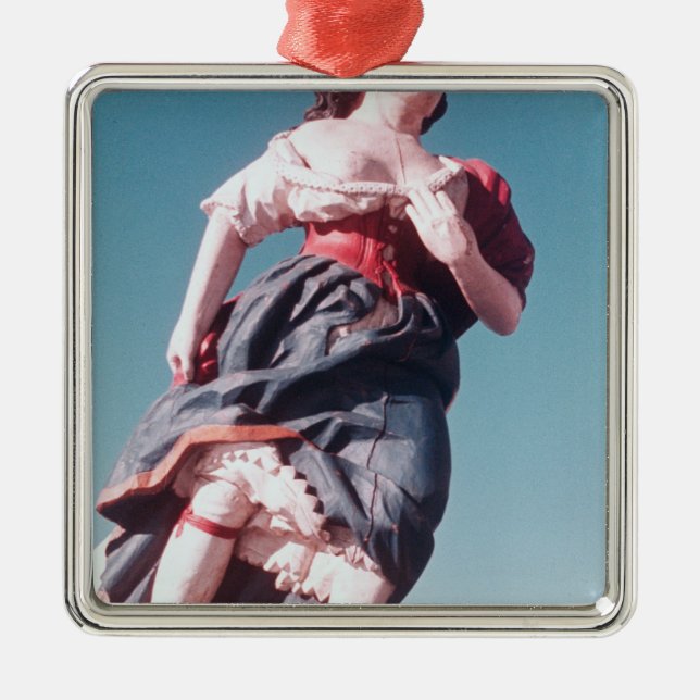 Repräsentationsfigur von unbekanntem Segelschiff Ornament Aus Metall (Vorne)