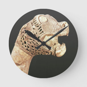 Repräsentationsfigur von Viking Longship, fand be Runde Wanduhr