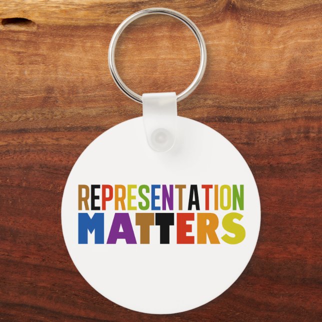 Representation Matters LGBTQIA Rainbow Diversity Schlüsselanhänger (Vorderseite)