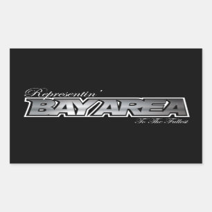 Representin der Bucht-Bereich Rechteckiger Aufkleber