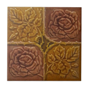 Repro Antique Espaliering Rose Imitat Fliese