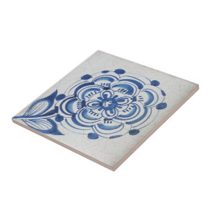 Repro Carreaux bleu et blanc victorien