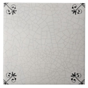 Repro Crawling Dark Charcoal Corners Delft Fliese