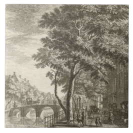 Repro Delft Tile Amsterdam Street Scene Fliese