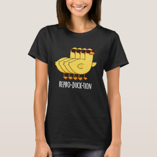 Repro-duck-tion Funny Animal Duck Pun Dark BG T-Shirt