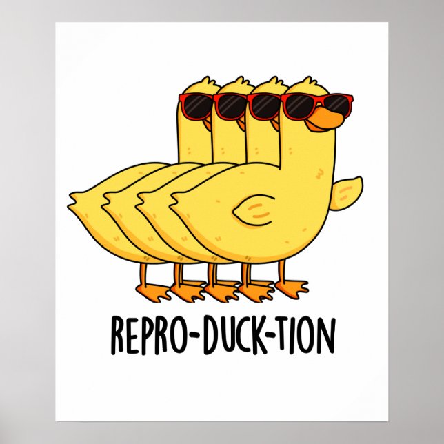 Repro-duck-tion Funny Animal Duck Pun Poster (Vorne)