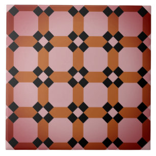 Repro Géométrique Azulejos Mosaïque Carreaux rose