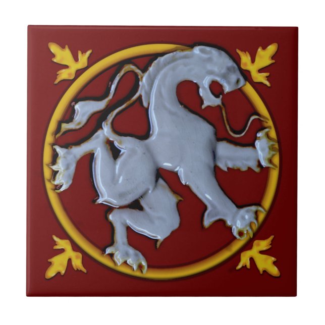 Repro Gothic Rampant Lion (Gesichter rechts) 1 von Fliese (Vorderseite)