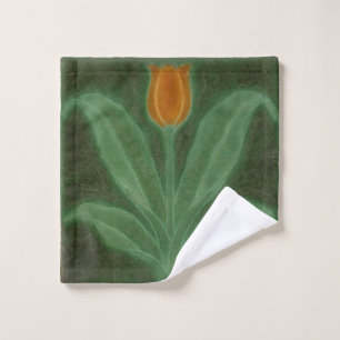 Repro Jaune Tulipe Verte Art Nouveau Tile