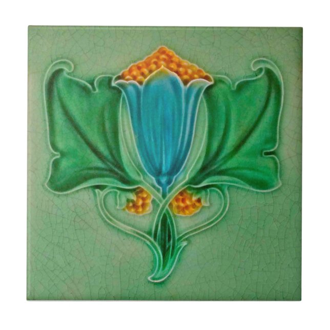 Repro Pilkington Art Nouveau Floral Fliese (Vorderseite)
