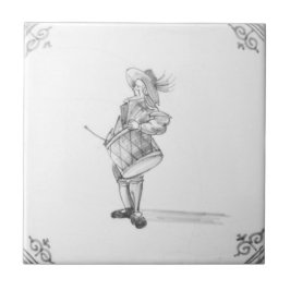 Repro portugiesischer Drummer Azulejos Tile Fliese