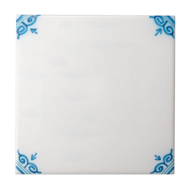 Repro Schlicht Simple Dutch Delft Blue Fliese (Vorderseite)