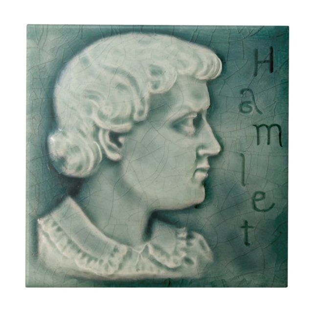 Repro Shakespeare Hamlet Portrait Imitats Aquamari Fliese (Vorderseite)