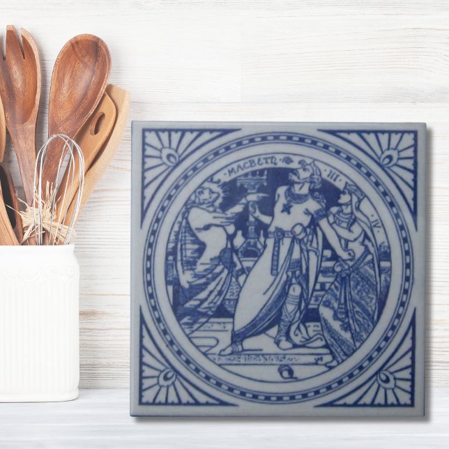 Repro Viktorianisch Minton Tile Shakespeare Fliese (Repro Victorian Minton Tile Shakespeare
)