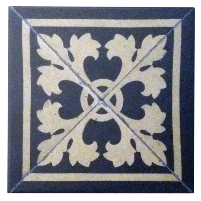 Repro Viktorianisch Tile Blue und White Delft Tile Fliese (Vorderseite)