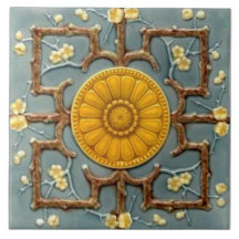 Repro Viktorianische Imitate Relief Blue Aästhesie
