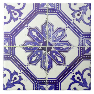 Repro Vintag Blue und White Mallorca Tile Fliese