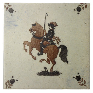 Repro Vintag Dutch Brown Unique Delft Fliesen