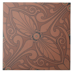 Repro Vintag Geometric Alte Griechische Terracotta Fliese