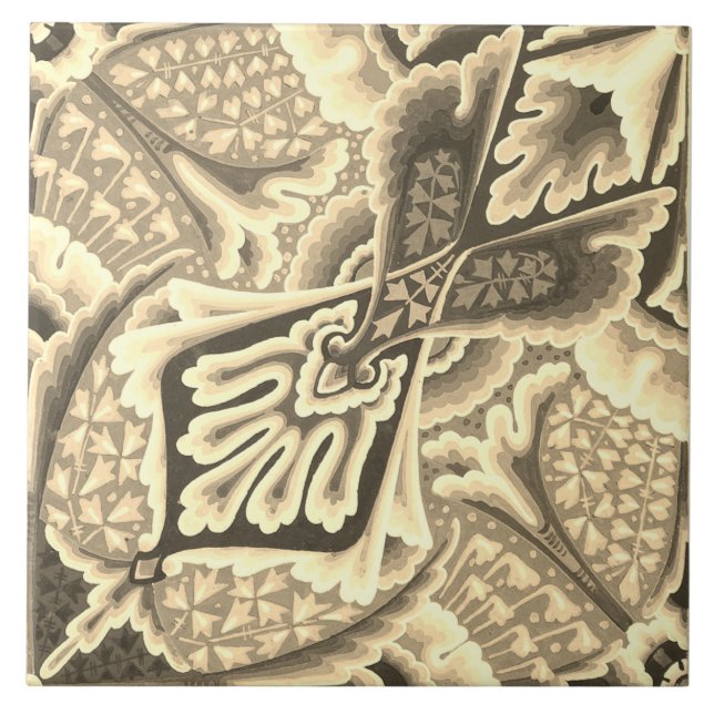 Repro Vintag Geometric Floral Tile Fliese (Vorderseite)