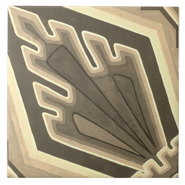 Repro Vintage geometrische Tile Fliese (Vorderseite)