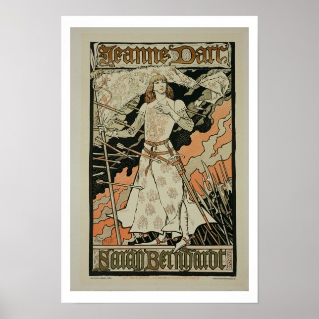 Reproduction d'une affiche publicitaire "Jeanne d' (Devant)
