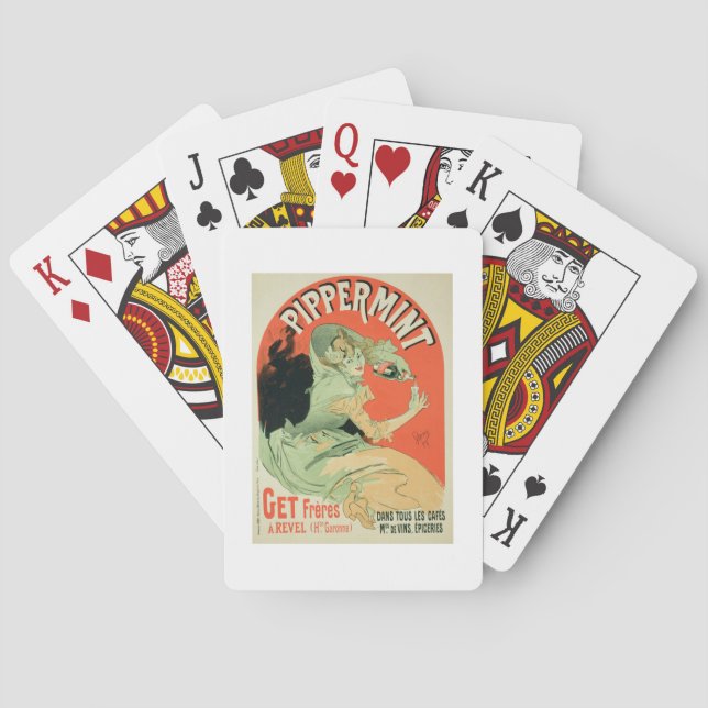 Reproduction of a poster advertising 'Pippermint', Spielkarten (Rückseite)
